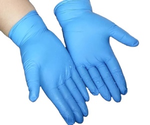 Guantes mecánicos industriales de nitrilo desechables negros de 5 mil para automóviles, guantes mecánicos de nitrilo resistentes con textura completa - Product Image 1