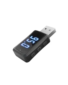 2024 HG hot sale Car Bluetooth 5.3 FM02 Mini USB Receiver with LED Display Handsfree Call Car Kit