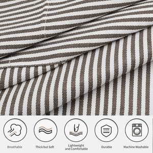 <span class=keywords><strong>Delantal</strong></span> con babero de Chef suave ajustable, rayas negras/marrones, algodón impermeable de poliéster para cocina, salón de cocina/uso de barbacoa, hombres y mujeres - Product Image 3