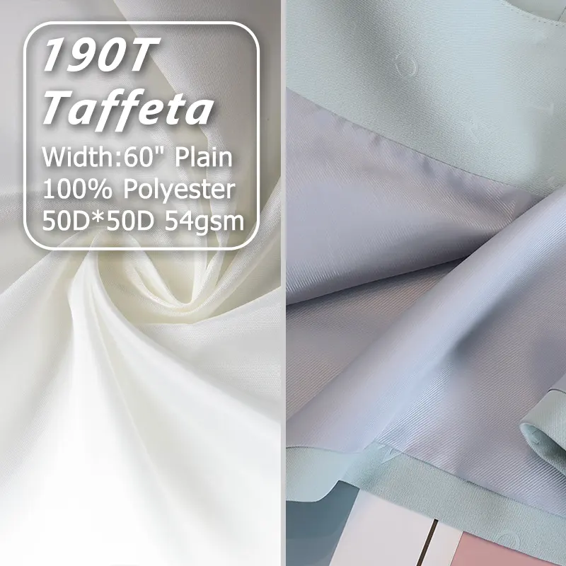 Grosir Gulungan Tenda Putih untuk Tas dengan Lapisan Kain Taffeta 190T dengan Lapisan