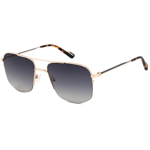 <b>Pilot</b> Sunglasses Rectangle Full Rim Polarized Blue Lenses 100% UV Protection Unisex Adult Outdoor Use - Product Image 5