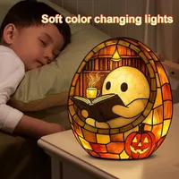 Ornement Décoration Maison Lecture Livre Lampe Creative Table Décoration Festival Cadeaux Halloween Fantôme Lecture Veilleuse
