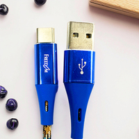 USB-C nilon tipe C, 1.8m pengisian cepat 3A untuk iPhone 15 kepang Printer komputer Barcode PVC tembaga murni