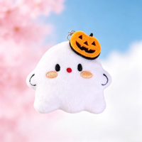 Pièces de décoration en peluche DIY pour chaussettes et chaussures pour enfants, motifs fantômes et citrouilles de dessin animé mignons et amusants pour Halloween, accessoires d'ornement en peluche pour filles
