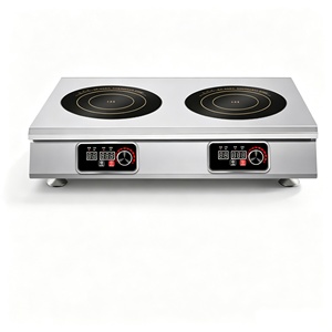 Estufa de Inducción Comercial de 2 Quemadores con Disposición Horizontal, Placa de Inducción Multizona de 3500W por Quemador, de Alta Resistencia para Mostrador - Product Image 6