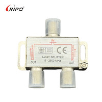 Divisor de Video Coaxial de 3 Vías Ripo Power Pass F-Coaxial, Metálico, 5-2500MHz, Convertidor de TV, Shenzhen CN;GUA