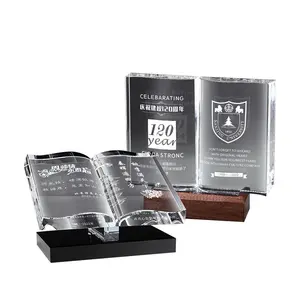 Usine cristal trophée prix livre forme école enseignant étudiant souvenir cadeau prix trophée