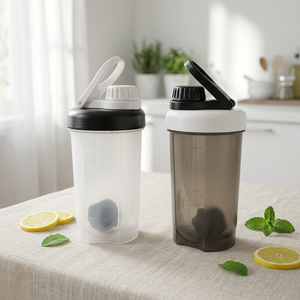 650ML Custom PP Protein <b>Shaker</b> <b>Bottle</b> Double Wall Plastic Drinkware With Lid Mixing Ball Portable Sports Water Cup - Product Image 1