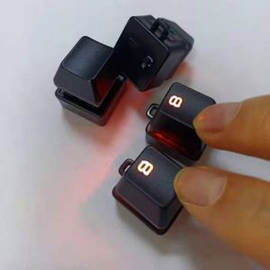 Anime Style LED Plastic <b>Keyboard</b> Keychain with Custom Logo Stainless Steel Switch Keycap Customized Color Durable Stress Relief - Product Image 4