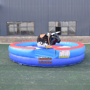 Loco paseo eléctrico Raging Bull inflable mecánico Bull Rodeo con ojos rojos y efecto humo - Product Image 5