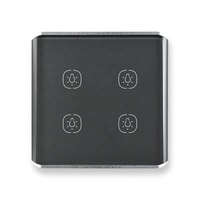 Interrupteur mural intelligent Zigbee personnalisé pour la maison connectée, norme britannique et européenne, 4 gangs, compatible Alexa, sans fil, Smart Life, 10A, pour éclairage