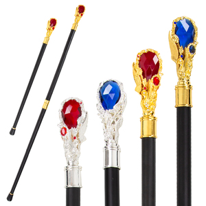 Canne décorative ornée de pierres précieuses, élégante et luxueuse, avec poignée en strass, accessoire de cosplay pour fêtes, vente en gros - Product Image 1