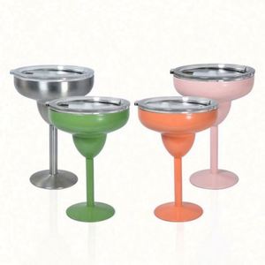 AGH Custom Eco-Friendly Luxury New Arrival 8oz Double <b>Wall</b> Insulated Color Martini 304 Stainless Steel Tumblers Lids for Party - Product Image 1