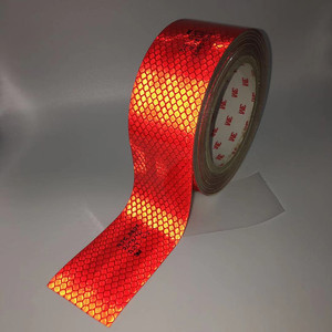 Mới Carol kim cương lớp băng an toàn phản chiếu màu trắng đỏ không thể kiểm tra 50mm * 50 yard một mặt cảnh báo keo Acrylic sử dụng - Product Image 2