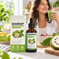 Extrait de fruit de corossol en gouttes, complément alimentaire à base de plantes, soutient la santé immunitaire et digestive, bienfaits énergétiques et antioxydants, 60 ml
