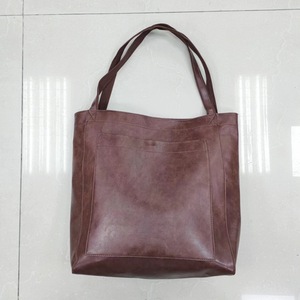 Women's PU <b>Soft</b> <b>Leather</b> Hand <b>Bags</b> Oil Wax <b>Leather</b> Large Capacity Single Shoulder <b>Bags</b> Minimalist Luxury Tote <b>Bag</b> Pocket Ladies - Product Image 4