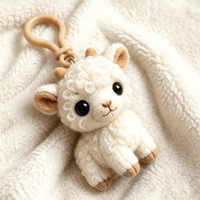 Porte-clés en peluche personnalisé en petite série, animaux mignons, sans MOQ, porte-clés mascotte en peluche douce, échantillonnage rapide, porte-clés jouet en peluche sur mesure