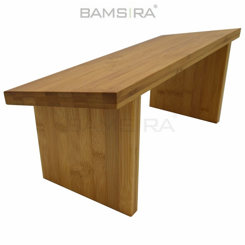 Sturdy Bamboo Meditation Bench Seiza Kneeling Stool with Hinged Folding Legs/Bamsira