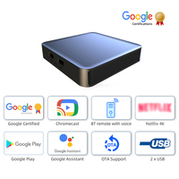 Dcolor GD2 Certificado por Google 4K Amlogic S905 Stb DDR4 2GB 32GB BT 5.0 Android 14 Av1 5G WiFi Smart TV Box Personalizado