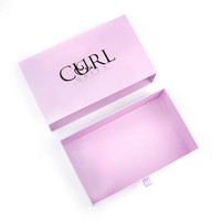Boîte de rangement rigide rose de luxe pour sac à main, emballage de vêtements pour femmes, boîtes rigides personnalisées en couleur avec logo en relief