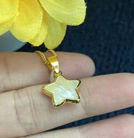Collier pendentif étoile en argent 925 plaqué or 18 carats, style mignon et simple, cadeau d'anniversaire pour femmes