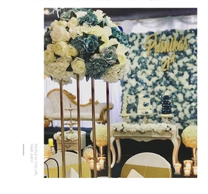 Sắt Nghệ Thuật Kệ Cuboid Hoa Giá Đồ Trang Trí Catwalk Bố Trí Hình Học Đường Hướng Dẫn Đám Cưới Đám Cưới Đạo Cụ Vàng Khung Vuông - Product Image 4