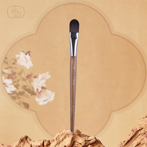 Pinceau de maquillage Cangzhou 176, pinceau correcteur moyen à tête plate, poils synthétiques, manche en bois, pinceau fond de teint, emballage individuel - Product Image 1