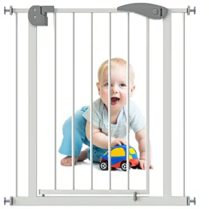 Porta de fechamento automático para crianças, cerca de bebê, guarda-corpo extra largo para escadas, portão infantil, portões para cães