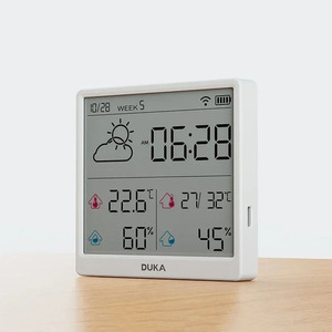 Station Météo Numérique Portable Rechargeable Wi-Fi Duka TH3 avec Capteur de Température et d'Humidité pour <span class=keywords><strong>Xiaomi</strong></span> Youpin - Product Image 4