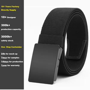 <span class=keywords><strong>Ceinture</strong></span> Élastique en Nylon Tressé Personnalisée avec Logo, <span class=keywords><strong>Boucle</strong></span> Réversible et Plaque Arrière en Cuir, pour Golf et Entraînement Occasionnel - Product Image 1