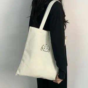 Chất lượng cao bán buôn thời trang tùy biến túi với túi và dây kéo Canvas Tote Túi