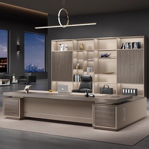 Escritorio Ejecutivo Moderno de Lujo con Paneles de Madera, Muebles de Oficina Comerciales Modulares y Personalizables para Jefes/Directores, Hogar, Escuela, <span class=keywords><strong>Hotel</strong></span> - Product Image 1