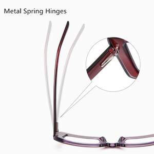 Gafas Ópticas de Moda 2025 al por Mayor, Monturas TR90 con Bisagras de Resorte, Montura Cuadrada Grande, Gafas Anti Luz Azul para Mujer - Product Image 3