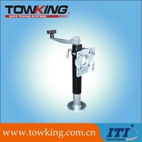 Cric de remorque pivotant à fixation par boulon TOWKING, 1000 lb, à levage vertical de 10 pouces, avec plaque de pied, à commande par rotation supérieure