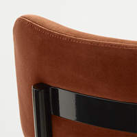 Chaises de salle à manger de luxe modernes en tissu de velours sur les pieds en métal