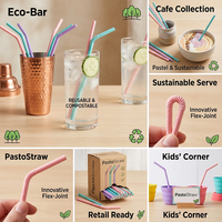 SOTON Pailles à boire en papier biodégradables et compostables écologiques 6x197mm pour smoothies, milkshakes, boissons de bar et fêtes