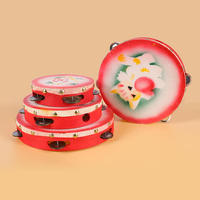 OEM Custom Logo 6 7 8 9 10-Inch Wooden Professional Grade Hand Drum Tambourine Percussion Instruments for Live Band Performance