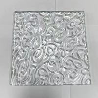 Plateau de table rond en verre trempé bleu lave, moderne, effet vague d'eau, verre fusionné thermiquement, moulé sous pression, pour tables de salon d'hôtel