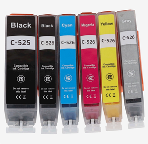 麦格兼容佳能 PGI-525 CLI-526 墨盒，适用于佳能打印机 PIXMA IP4850 IP4950 <span class=keywords><strong>MG5150</strong></span> MG5200 MG5250 MG5300 - Product Image 1