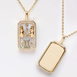 OEM Collier Zodiaque 18K Gold Plating Colorful Birthstone Copper Crystal Zodiac <strong>Necklace</strong> - Product Image 6