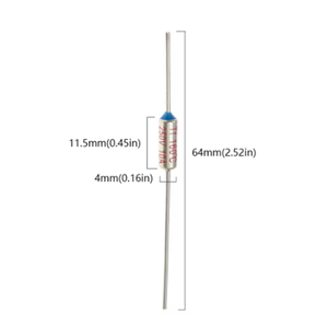 Fusible Térmico RY 10A 15A 250V Tf 65C 85C 100C 105C 110C 120C 130C <span class=keywords><strong>152C</strong></span> 165C 172C 185C 192C 200C 216C 240C 280C - Product Image 6