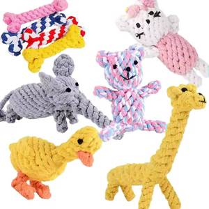 Small Dog Chew Rope Bone Long-lasting Cotton Pet Teething <b>Toy</b> with Fun Animal Design Dental Health <b>Puppy</b> <b>Toy</b> <b>for</b> Cats - Product Image 1