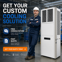 Solution de refroidissement professionnelle pour atelier, unité verticale de type armoire, climatiseur industriel à évaporation à grand débit d'air