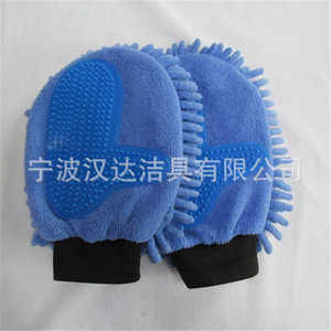 Gants en silicone chenille pour animaux de compagnie, style patte de chat, avec design pour le pouce, pour toilettage, nettoyage, massage et élimination des poils - Product Image 3
