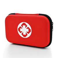 Trousse de premiers secours portable personnalisable avec logo, en tissu Oxford rouge, pour la maison, les urgences, les voyages, le camping et la randonnée