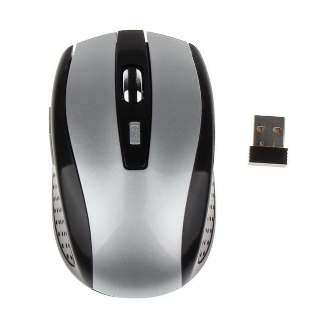 USB Wireless 2.4GHz Optical Mouse 1200 DPI Ergonomic Design RGB Backlit 6 Buttons for Laptop & PC