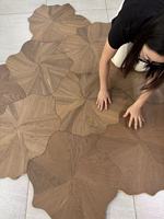 Parquet à motif de feuille de lotus, design artistique pour la décoration intérieure de luxe, maison, hôtel, villa