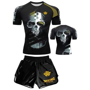 Martial Arts Wear Custom-Made MMA Rash Guard Suit High Quality Men Bjj Fitness <strong>Grappling</strong> Tracksuit and <strong>Shorts</strong> - Product Image 2
