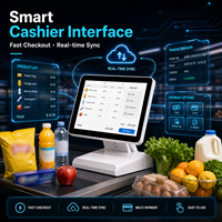 Kiosque de paiement en libre-service avec écran haute résolution de 15,6 pouces, imprimante thermique compatible USB et Bluetooth, prise en charge multilingue