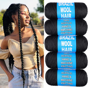 Capelli naturali neri della lana brasiliana per le trecce <span class=keywords><strong>africane</strong></span> all'uncinetto morbide finte Locs Jumbo trecce capelli sintetici <span class=keywords><strong>extension</strong></span> per le donne - Product Image 1